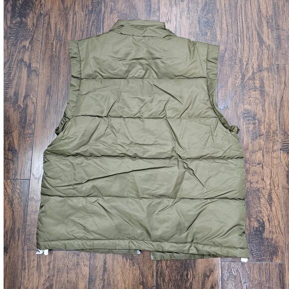 WE WORE WHAT Puffer Jacket With Removable Sleeves Oversized Size Small Green - Picture 6 of 6